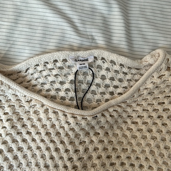 Garage Open Knit Cropped Sweater - Picture 2 of 4